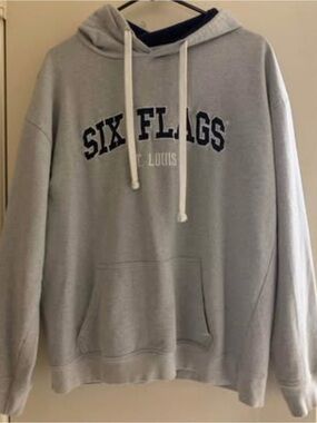 St. Louis Six Flags Gray Hooded Sweatshirt